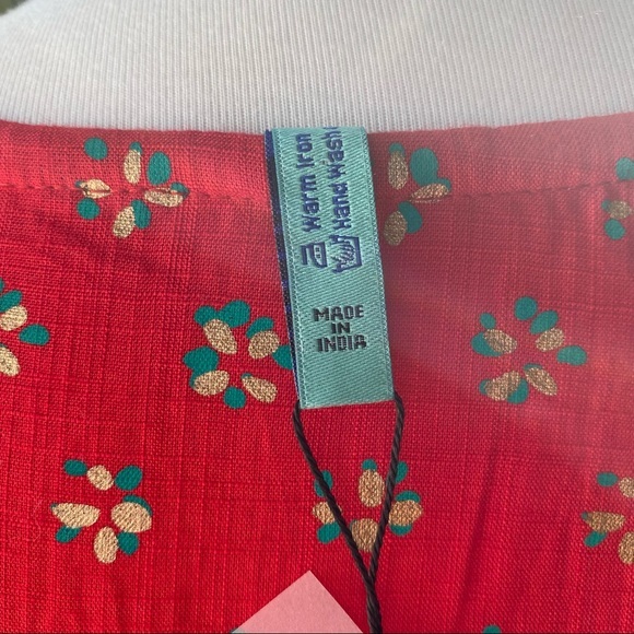 Janasya Indian Long Red Midi Dress w Tassel Medium - Picture 4 of 10